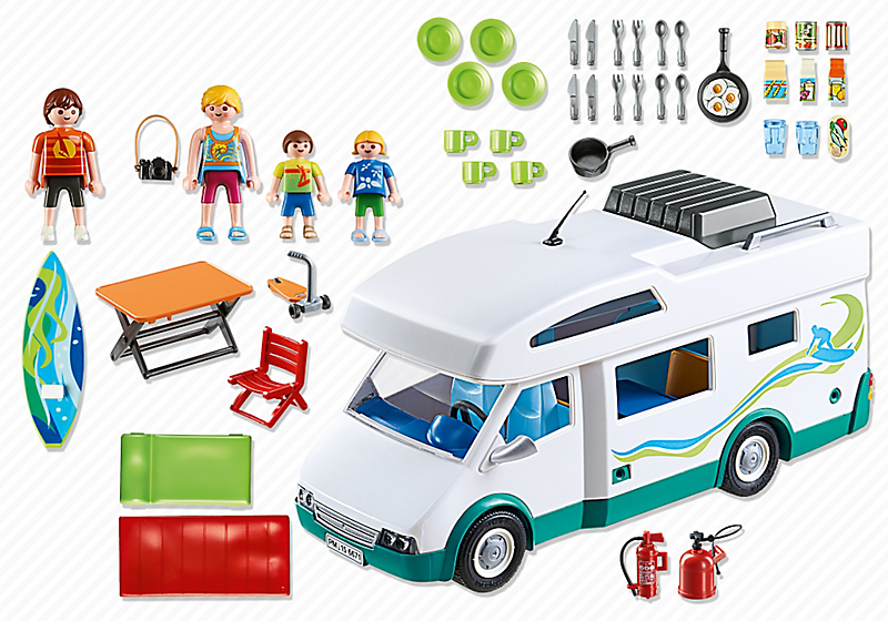 Playmobil. Серия Аквапарк - Семейный автомобиль - дом на колесах  